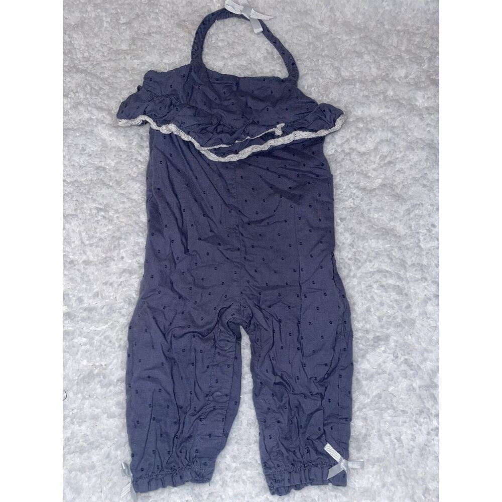 Shabby Chic girls sz. 6/9 mo. one piece blue design Longall. Adorable
